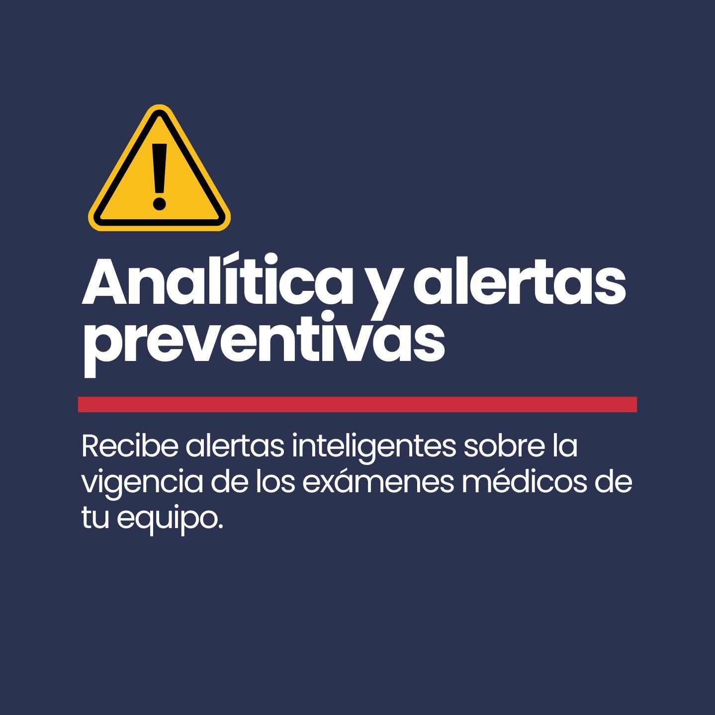 Analítica y alertas preventivas